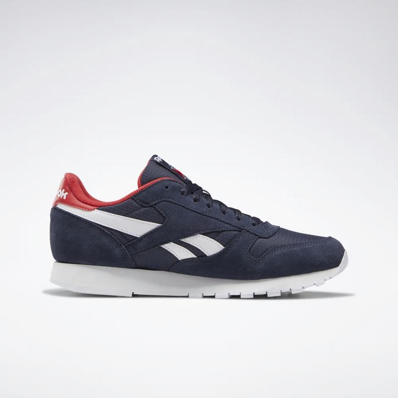 Reebok Classic Leather Tenisky Panske - Námornícka Modrá/Červené/Biele DF3899JL